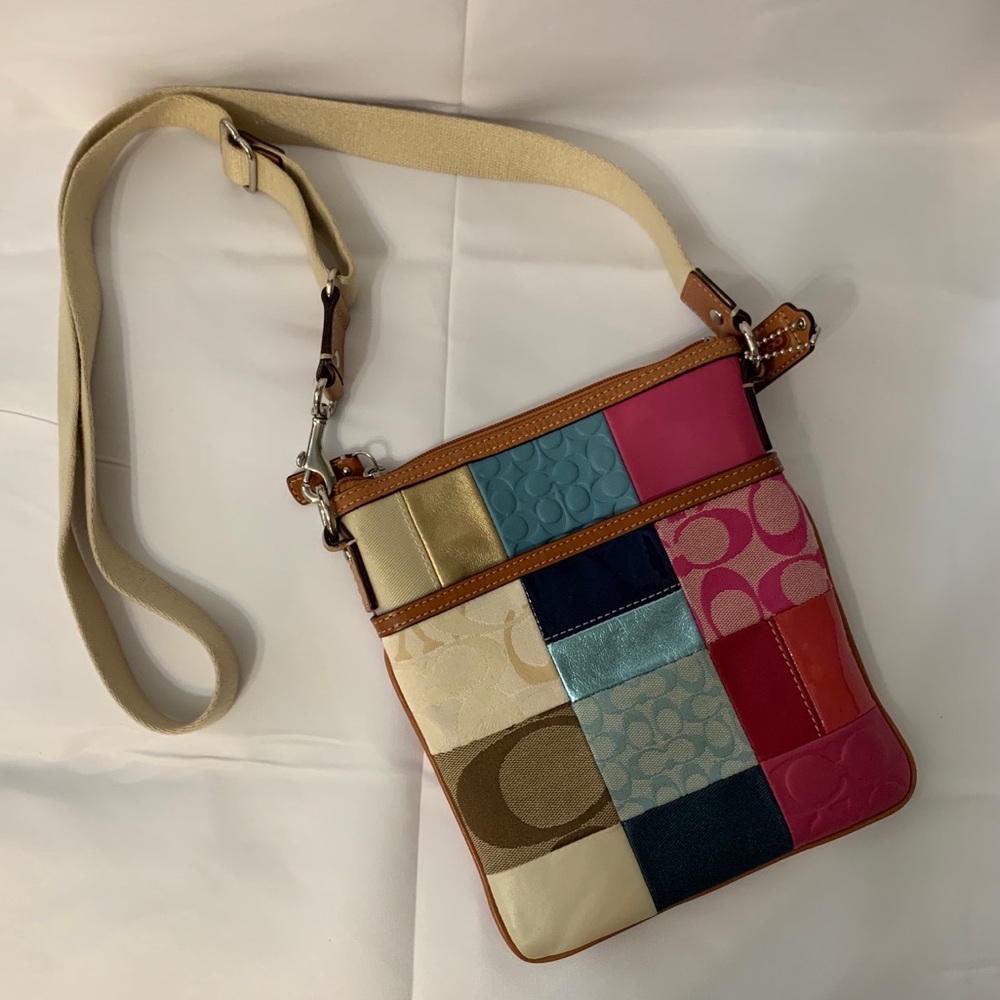 Coach patchwork small messenger bag